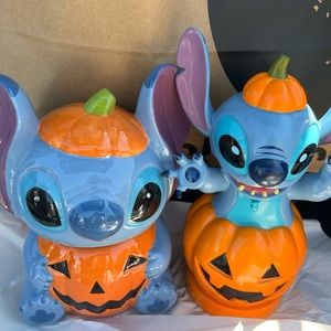 Disney lili and stitch cookie jar and statue